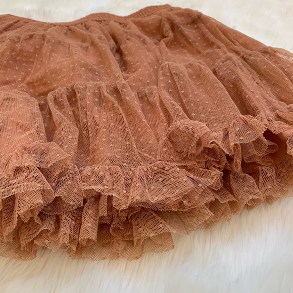 Forever 21 skirt tulle ruffle dusty pink - Picture 4 of 5